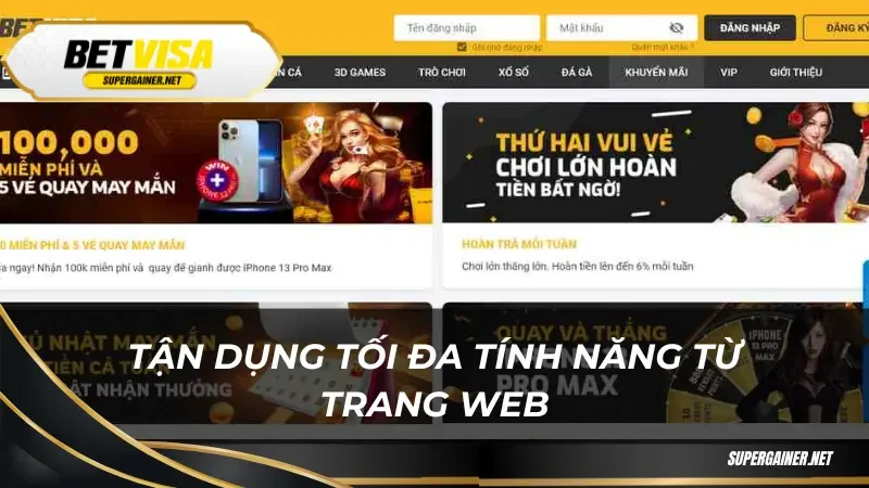 Tận dụng tối đa tính năng từ trang web
